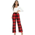 thumbnail image 4 of Women Flannel Pajama Pants Plaid Sleep Lounge PJ Bottoms, 4 of 9