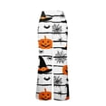 thumbnail image 6 of Domzest Womens Halloween Pajama Pants Halloween Graphic Wide Leg Pj Bottoms Drawstring Elastic Waisted Cute Sleepwear White XXXL, 6 of 6