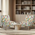 thumbnail image 4 of HELLHERO Petite Floral Print Stain Protection Armless Accent Chair Protector with Easy to Install, Easy Installation Chair Soft Cover, 4 of 8