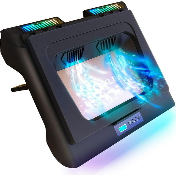 Everest Laptop Cooling Pad | New Powerful Turbo-Fan 4300 RPM Cooler Sealed Foam for Maximum Performance Avoid Overheating and Protect Your Gaming 14-17.3 in