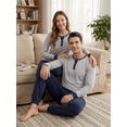 thumbnail image 4 of U2SKIIN Couples Matching Pajamas Set, Pullover Soft Cotton Loungewear Long Sleeve Pjs Sets, 4 of 5