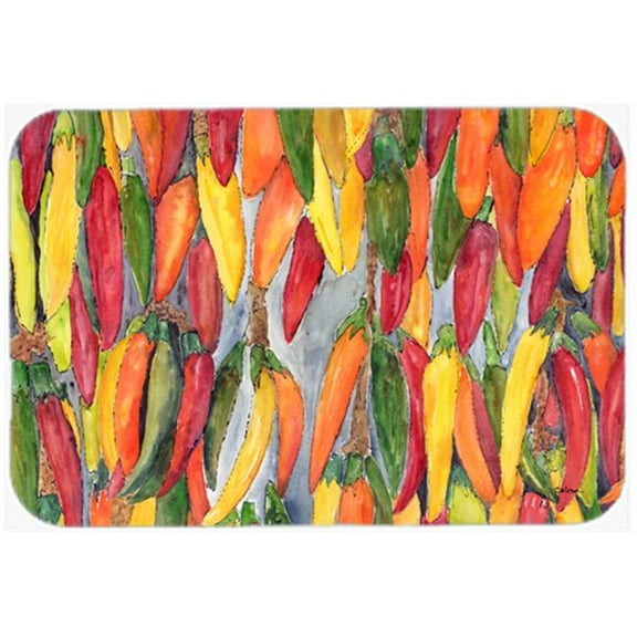 15 X 12 In. Hot Peppers Glass Cutting Board Large Size