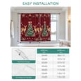 thumbnail image 6 of Christmas Reindeer Tie Up Curtains for Windows 45 Inch Length Balloon Curtains Kitchen Adjustable Balloon Window Shade Xmas Elk Pine Tree Red Poinsettia Floral Tie Up Bathroom Curtain Window 52"x45", 6 of 6