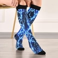 thumbnail image 5 of Coolnut Blue Lightning Compression Socks for Women&Men Circulation-Best Support for Nurses,Running,Athletic-1 Packs, 5 of 7