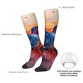 thumbnail image 4 of Balery Vibrant Hummingbird Watercolor Art Printed Novelty Socks Men's Women's Crew Socks Sports Socks Knee High Socks Cotton Socks Quirky and Cool Socks, 4 of 9