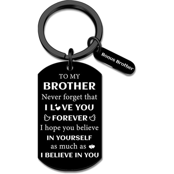 Brother Birthday Gifts Keychain Adult Brother Gifts From Sister Gift From Brothers To My Brothers Fathers Day Birthday Christmas Graduation Gift for Men
