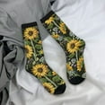 thumbnail image 5 of Fuzoiu Sunflowers Print Athletic Crew Socks for Men & Women,Casual Crew Socks,Above Ankle Crew Socks for Business, Casual, 5 of 6