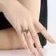 thumbnail image 5 of " Impresionante Deslumbrante Flor Goteo Abierto Anillo de Oro para Mujeres Joyería Elegante ", 5 of 6