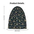 thumbnail image 4 of Honeii Gold Snowflake Christmas Tree Print Kids Knit Beanie Watch Hat ,Knit Cap for Boys and Girls, 4 of 7