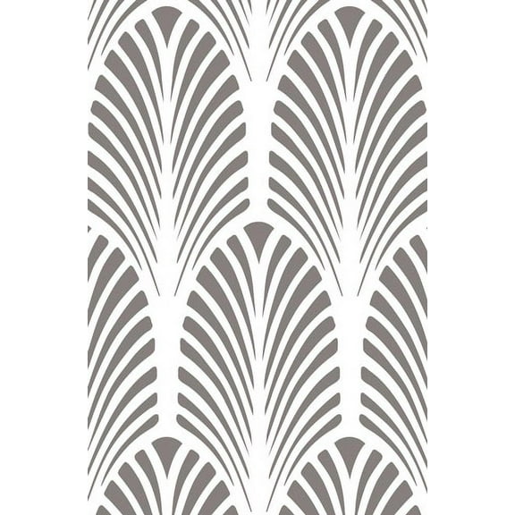 Great Gatsby Art Deco Fan Wall Stencil - 3711 by Designer Stencils
