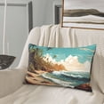thumbnail image 5 of Naloa Coastal Palm Beach Pillowcase, Throw Pillowcase, Wrinkle-Free, Stain-Resistant with Hidden Zipper for Bedroom Sofa-16"x24", 5 of 6