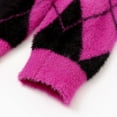 thumbnail image 6 of Barbie Womens Sweater Mommy And Me Logo Roseo Embroidered Checkered Nylon Knitwear Sizes S-XL, 6 of 9