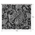 thumbnail image 5 of Black Paisley Pattern Shower Curtain 84"x72" ,Bathroom Decorative Shower Curtains Set with 12 Hooks,Modern Waterproof Washable Shower Curtain, 5 of 6