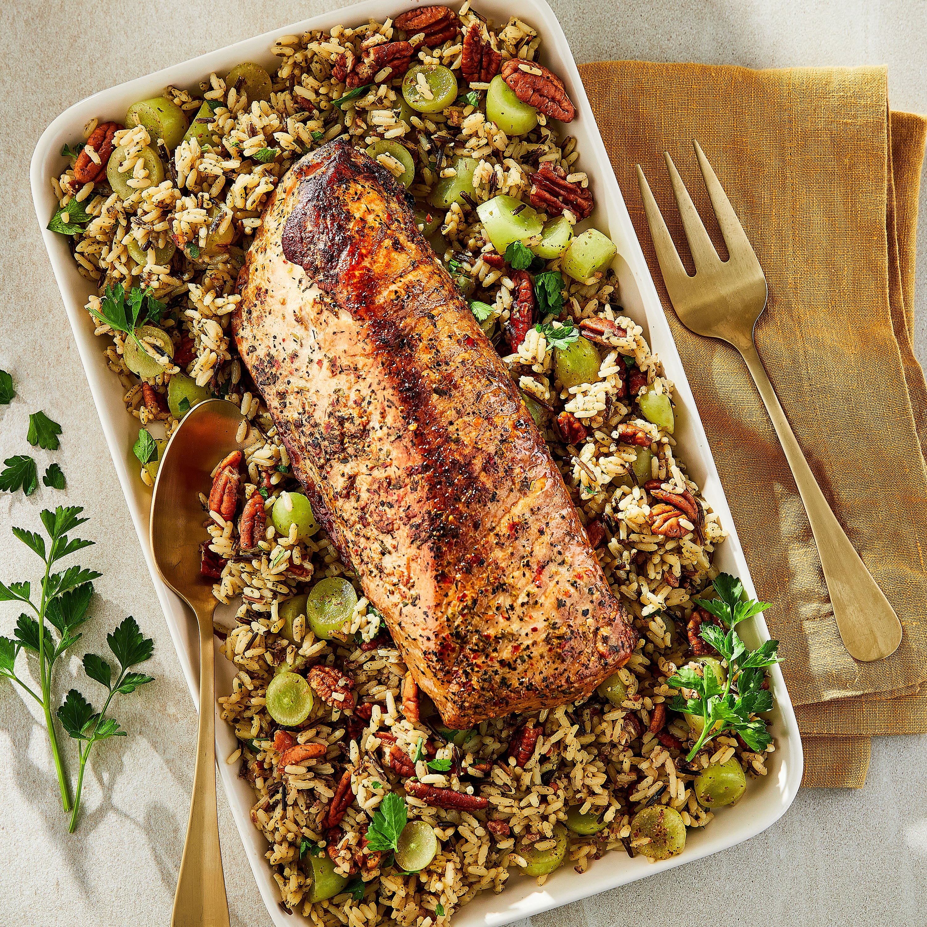 Marketside Asiago Peppercorn Fresh Seasoned Pork Loin Filet, 1.4 - 1.9 lbs., 21g of Protein per 4 oz Serving
