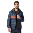 thumbnail image 2 of Free Country Men's Tri-Color Hooded Puffer Jacket Dark Navy S, 2 of 6