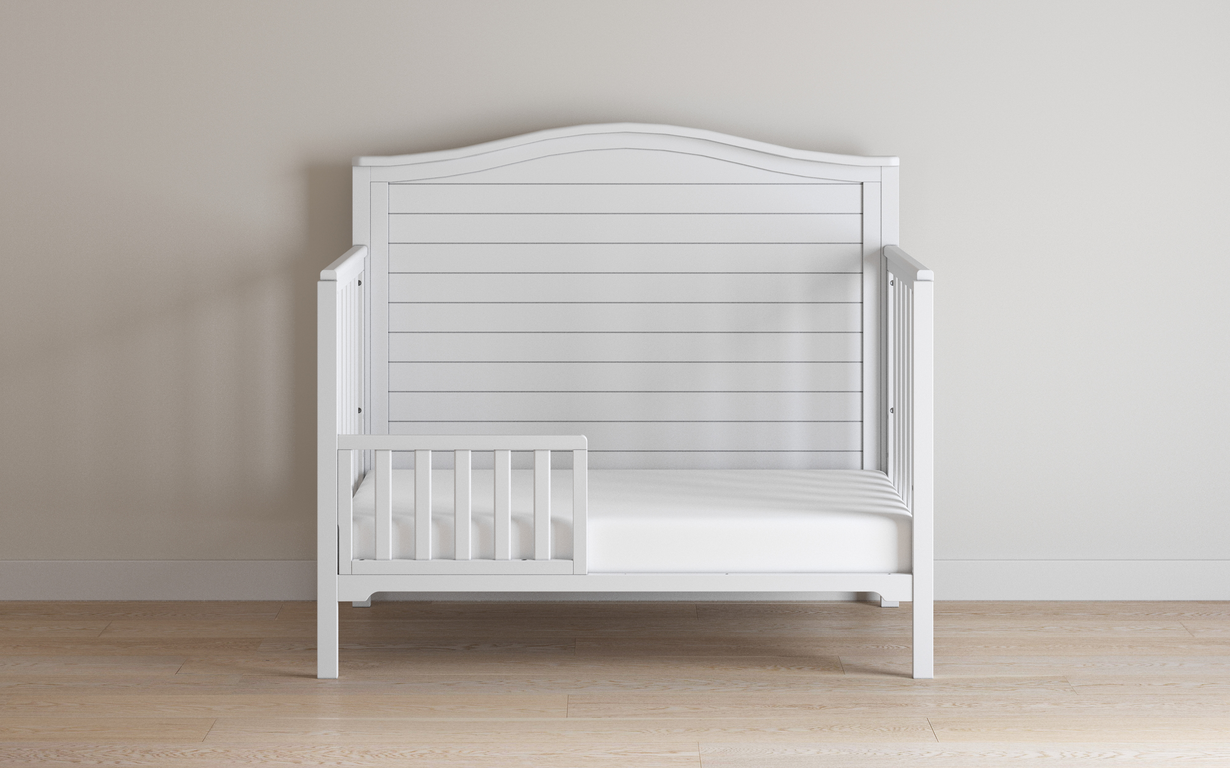 Child Craft Toddler Guardrail for Quincy, Rylan, Stella, Calder, Hampton, Sidney, London and Woodland Cribs, Matte White