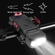 thumbnail image 5 of Faro de bicicleta con batería USB y soporte para teléfono - Luz LED de 500 lúmenes, batería de 3000mAh, impermeable, claxon, mando a distancia, soporte ajustable - Azul, 5 of 8