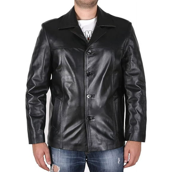 New Genuine Lambskin Leather Designer Jacket Motorcycle Biker Men's S M L XL A242