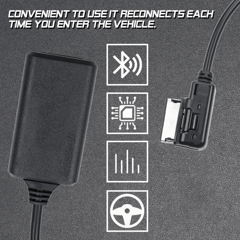 Adaptateur Audio Bluetooth 5.0 Pour Voiture - Compatible AMI/MMI/MDI Audi, Volkswagen, Connexion Auto
