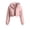 Pink, variant on Womens Zip Up Cropped Hoodie Jacket Short Long Sleeve Drawstring Sweatshirt Coat with Side Pockets Solid Color Loose Streetwear Outerwear (Army Green,M)