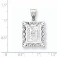 thumbnail image 2 of 925 Sterling Silver Dainty Letter H Initiale Nom Monogramme Collier Pendentif Pendentif, 2 of 6