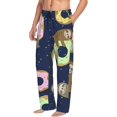 thumbnail image 2 of Daiia Sloth with Donuts Men's Sleep Pant with Pockets and Drawstring,Pajama Pants-Large, 2 of 9