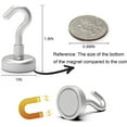 thumbnail image 2 of Paquete de 6, ganchos magnéticos para refrigerador, accesorios para cruceros, súper imanes de 50 libras con tierras raras de neodimio para colgar, 2 of 5