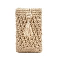 thumbnail image 1 of Bolso pequeño tejido de viaje para vacaciones con cuerda de paja Retro para mujer, Mini bolso cruzado informal para teléfono, 1 of 8