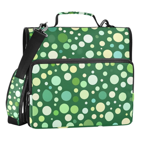 ALAZA Zipper Binder Polka Dot 3 Ring Trapper Keeper File Folder Organizer Bag