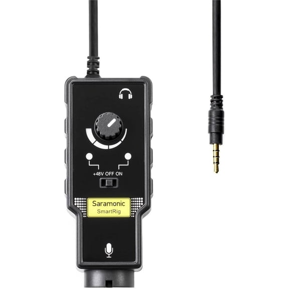 Open Box Saramonic SmartRig II XLR Microphone & 6.3mm Guitar Adapter with Phantom Power Preamp for iPhone