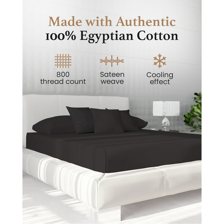 Good Sleep Bedding Twin XL Size Fitted Sheet Only Dark Gray Egyptian Cotton  800 TC