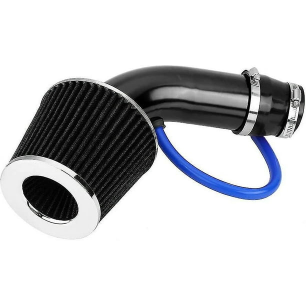 Filtro de entrada de aire frío automático, tubo de entrada de aire frío de 76 mm y 3 pulgadas, filtro de aire deportivo universal, kit de tubo de inducción de aluminio (fibra de