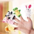 thumbnail image 4 of 10pcs/set Plush Toys Happy Family Fun Cartoon Animal Finger Puppet Hand Children Toy Gift Figure, 4 of 4