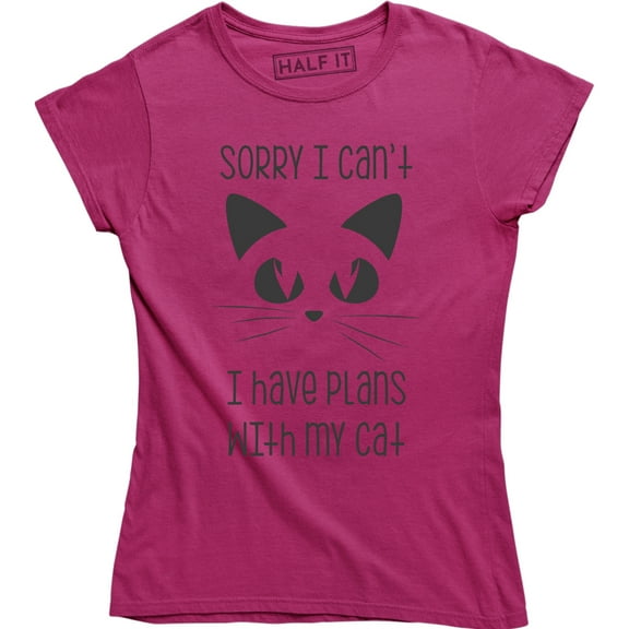 Sorry I Can't I Have Plans With My Cat Kitten Lover Women's T-Shirt