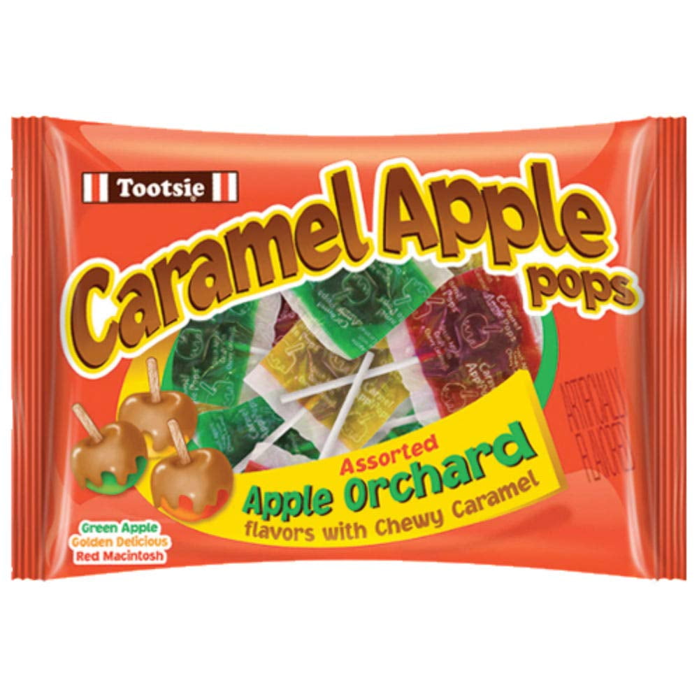 Tootsie Caramel Apple Pops Assorted Apple Orchard