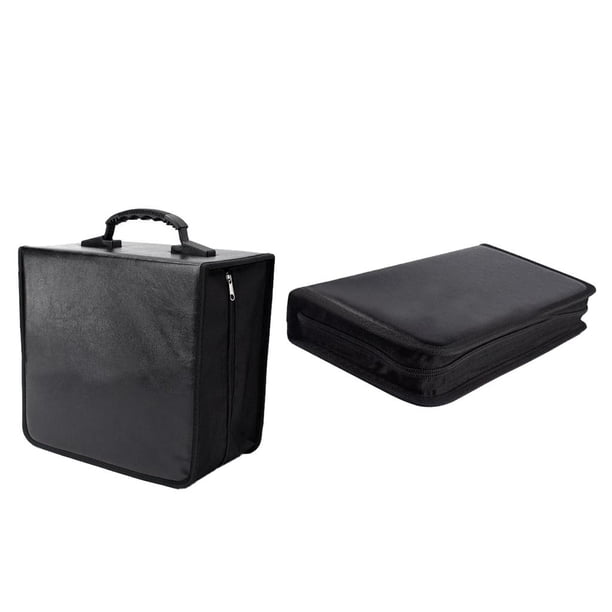 Disco De 80/250 Para Trabajo Pesado CD DVD Estuche Para Bolsa De Almacenamiento Discos De Cuero PU Soporte Para DVD