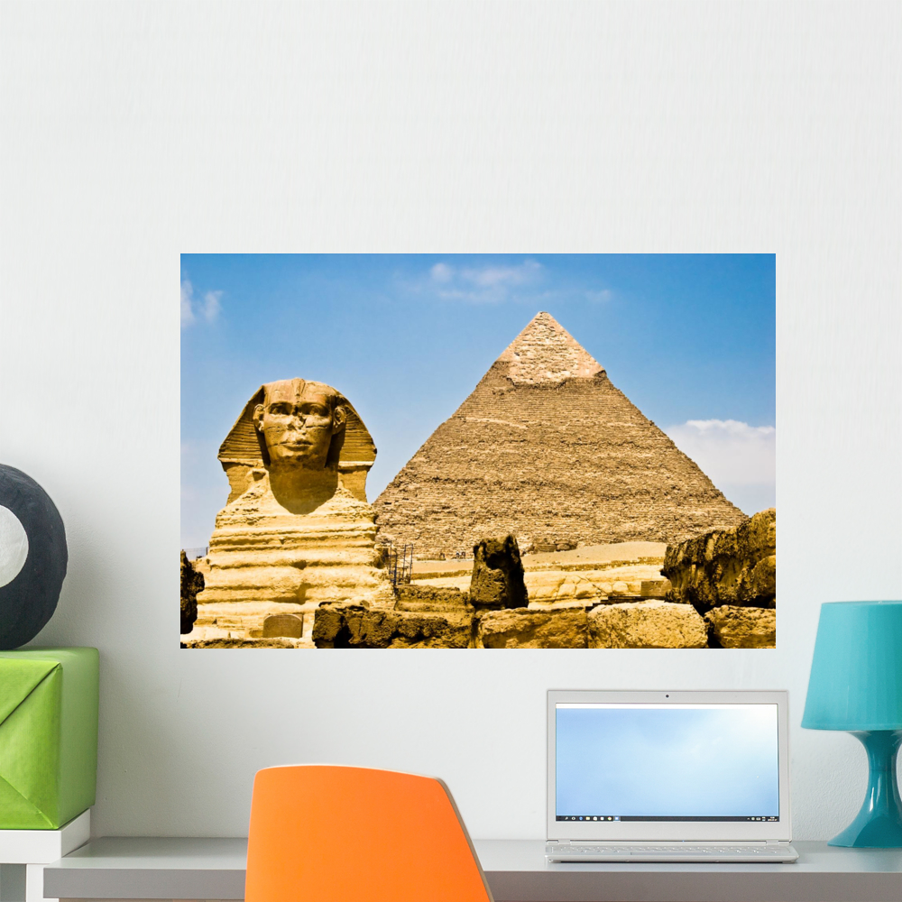 Egyptian Sphinx Guarding Pharaohs Wall Mural Decal by Wallmonkeys Vinyl ...