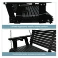 thumbnail image 5 of Innovaze HDPE Porch Swing with Cup Holders, Weather-Resistant, Heavy Duty 1200Lbs Capacity, for Patio, Porch, Garden （Matt Black）, 5 of 9