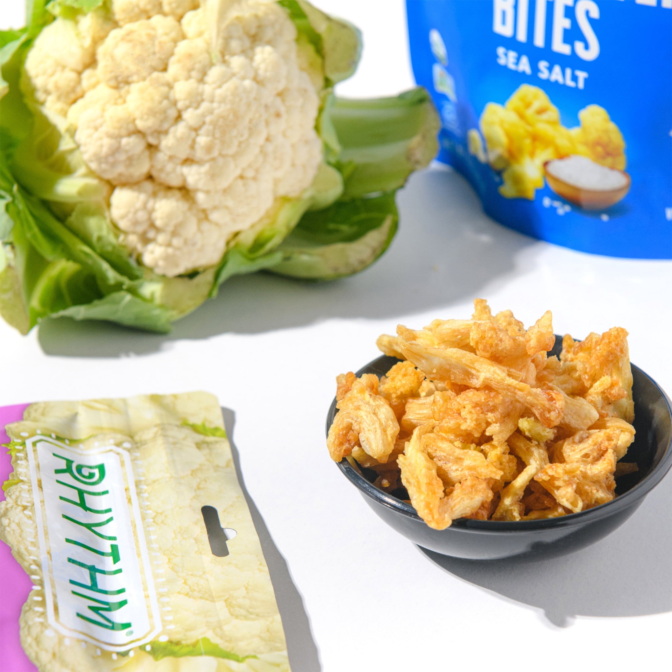 (4 pack) Rhythm Superfoods Organic, Non GMO, Gluten Free, Vegan Sea Salt Cauliflower Bites, 1.4 oz