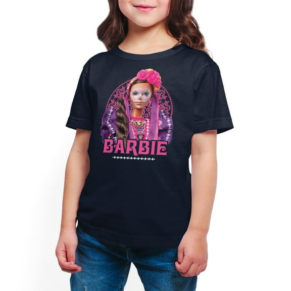Barbie - Dia De Muertos - Toddler And Youth Girls Short Sleeve Graphic T-Shirt