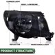 thumbnail image 5 of Headlights Assembly Compatible with Toyota Tacoma 2005 2006 2007 2008 2009 2010 2011 Bumper Headlamp Smoke lens Black Housing Cl, 5 of 5