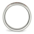 thumbnail image 2 of Auriga Fine Jewelry Stainless Steel Polished with Red Imitation Opal Inlay 8 mm Band for Men Size 9, 2 of 6