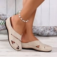 thumbnail image 6 of Roncen Women's Fashion Casual Beach Sandals - Spring Summer New Arrival Solid Color Versatile Closed Toe Wedge Heel Shoes for Outdoor Walking, 6 of 6