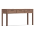 thumbnail image 1 of Hollander 60" Wide Solid Wood Contemporary Console Table in Medium Saddle Brown, 1 of 9