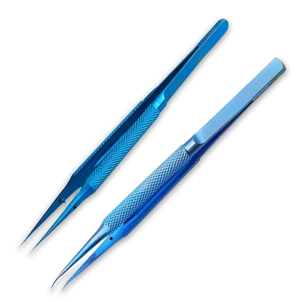 Tweezer 0.15mm Edge Precision Mantenimiento profesional Reparación Mosca Línea Pinzas Pinzas Artesano Placa base para el hogar 2pcs Curva recta Inevent TO001150-02B