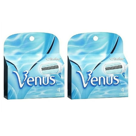 Gillette Venus Women's Refill Razor Blade Cartridges, 4 ct (Pack of 2)
