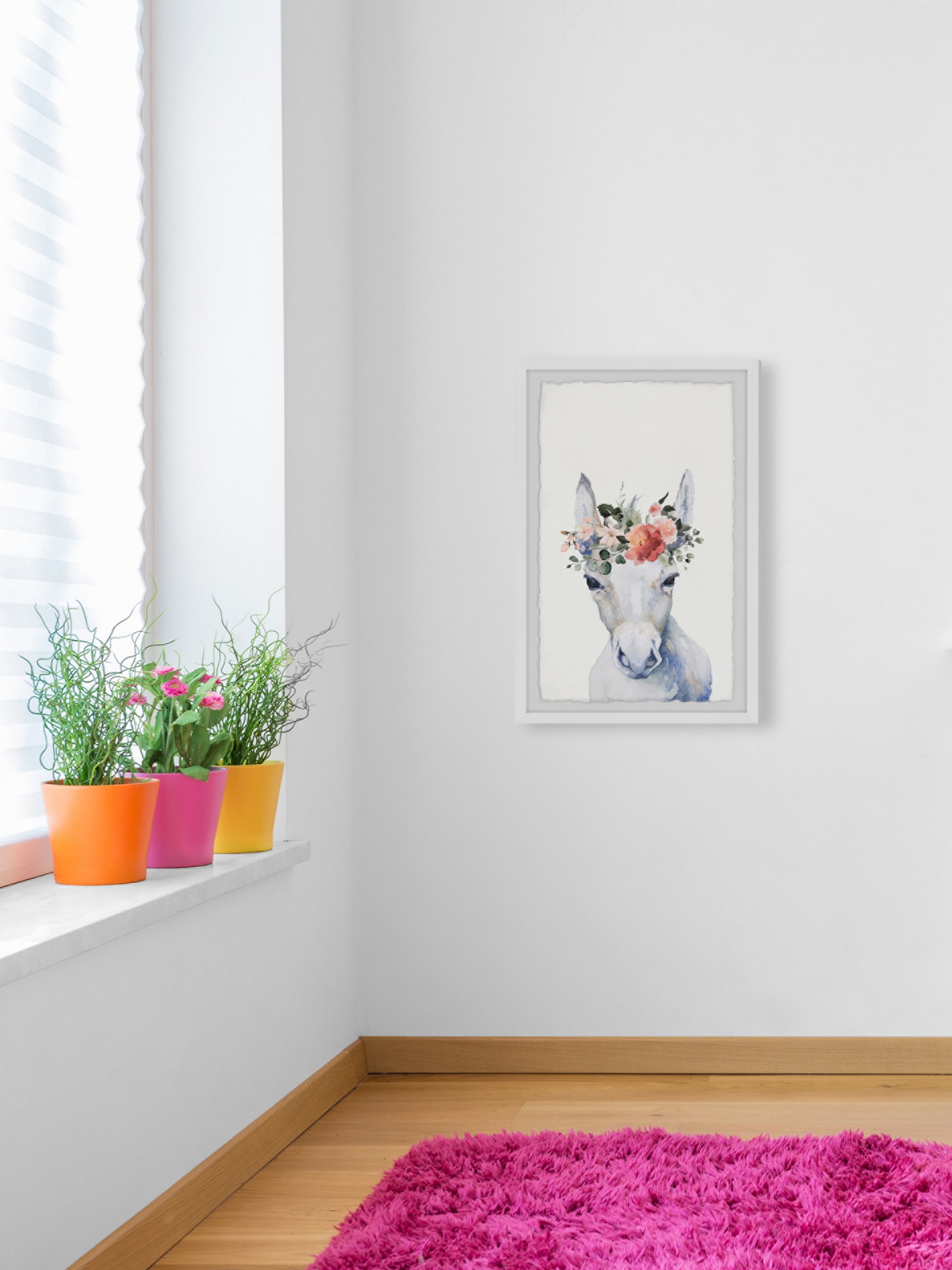 Marmont Hill Floral Crowned Horse Framed Wall Art