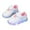 Pink, variant on PINQI Kids Light Up Sneakers LED Flashing Tennis Shoes for Boys Girls Lightweight Breathable Walking Shoes for Toddler