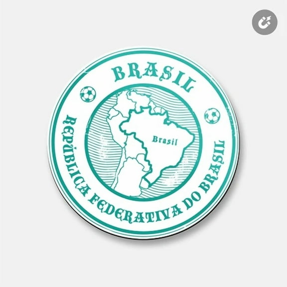 Brazil Travel | 4'' X 4'' Round Decorative Magnet