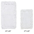 thumbnail image 5 of Better Trends 2 Piece Bathroom Rug Set 100% Cotton, Extra Soft, Water Absorbent & Non Slip Bath Mat, Ruffle Border, (White) Shaggy Border Collection, 5 of 5